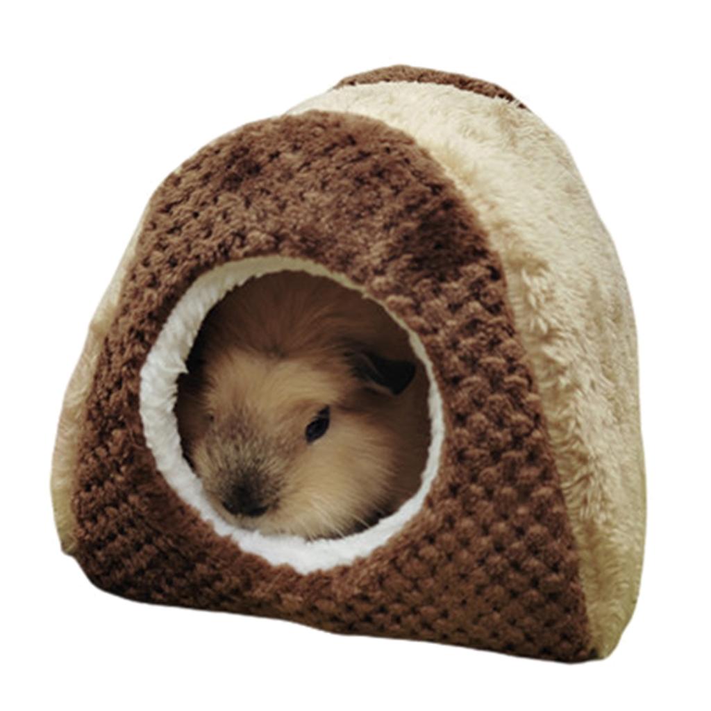 Small Pet 2 Tier Hammock Warm Plush Bed Cage Hideout Toy for Hamsters Chinchillas Squirrels Sleep Easy to Clean