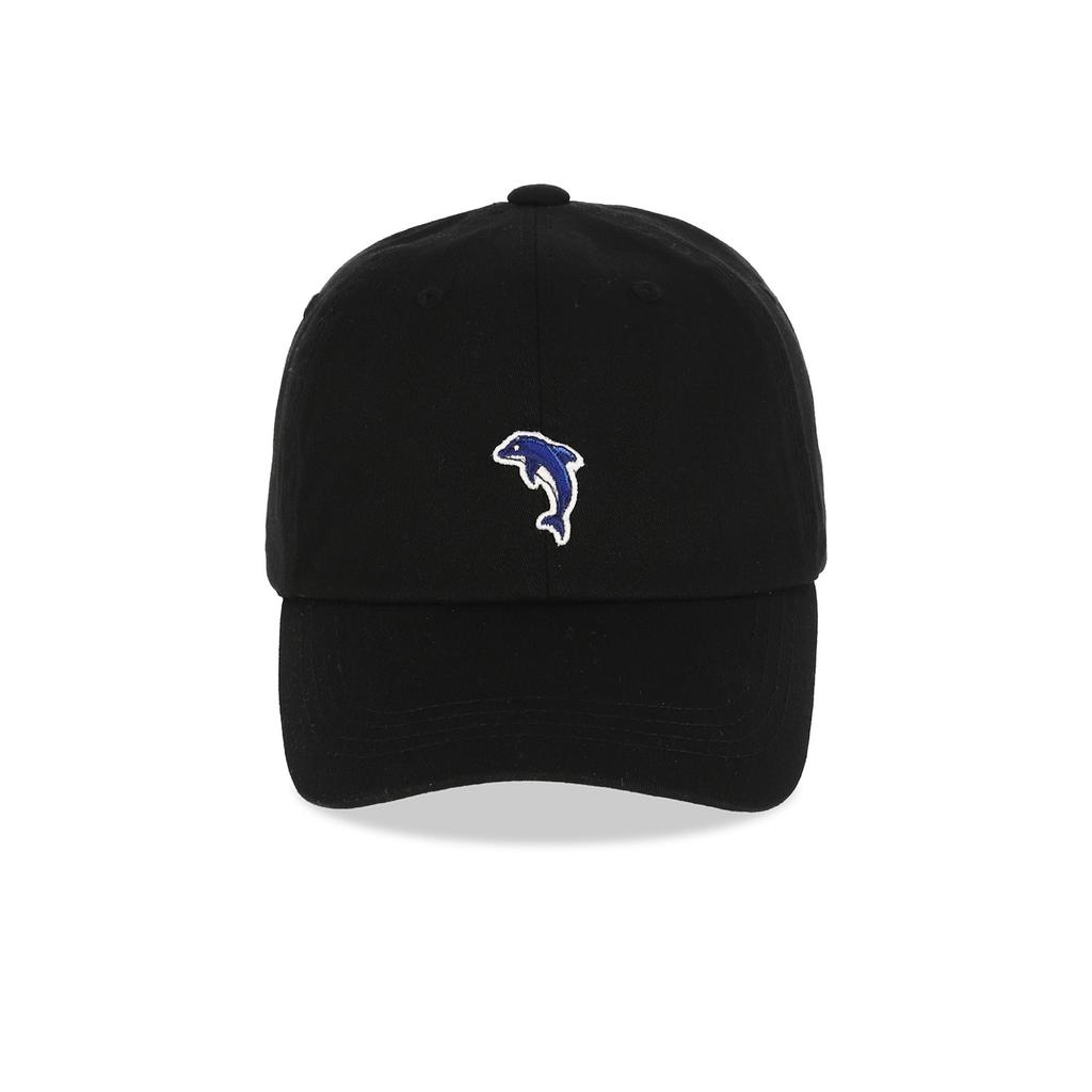 DOLPHIN WAVE APPAREL Dolphin Mini Embroidered Ball Cap Black