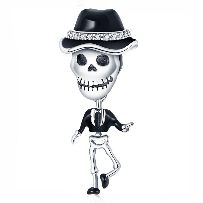Halloween Glow Color Changing Skeleton Ghost Cucurbit Charm Bead Component Bead Components Compatible With Authentic Original Bracelet High Quality