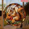 2D Flat Acrylic Cute Squirrel Decoration, No Need for Batteries/electricity, Unique Indoor/outdoor Decoration, Multi-purpose Traditional Style,