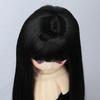Linfairy 8-9 Inch Long Straight Wig for 1/3 Dolls Black Color