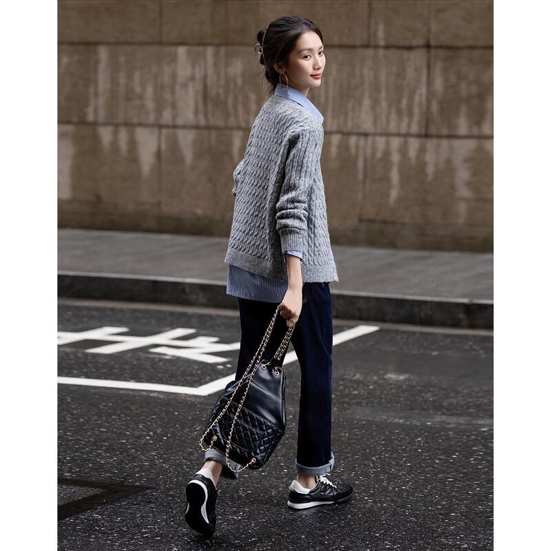 DEMANA Casual Embroidered Knit Cardigan