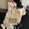 Textured Straw Bag Women's Summer New Woven Backpack Large Capacity Fashion Backpack