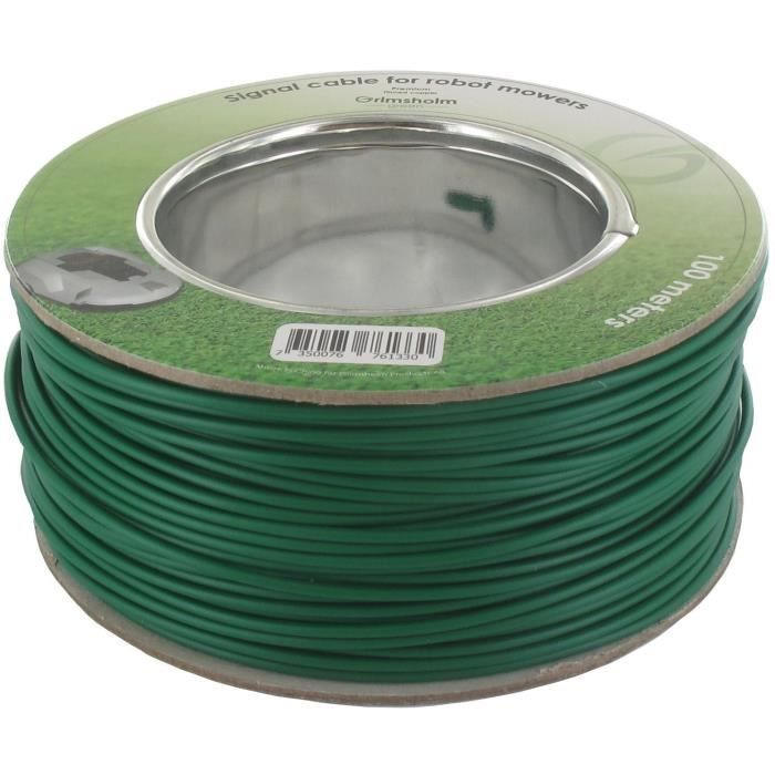 Câble d'installation robots avec conducteur en cuivre jardin pratic - diamètre 2,45 mm x 100 m