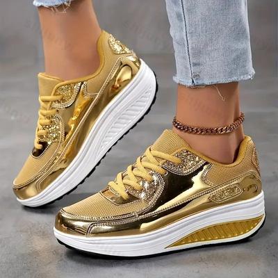 Sneakers Casual da Donna 2026 Autunno Rete Traspirante Allacciatura Scarpe Vulcanizzate Sneakers con Zeppa da Donna Taglia 36-43 Zapatos De Mujer