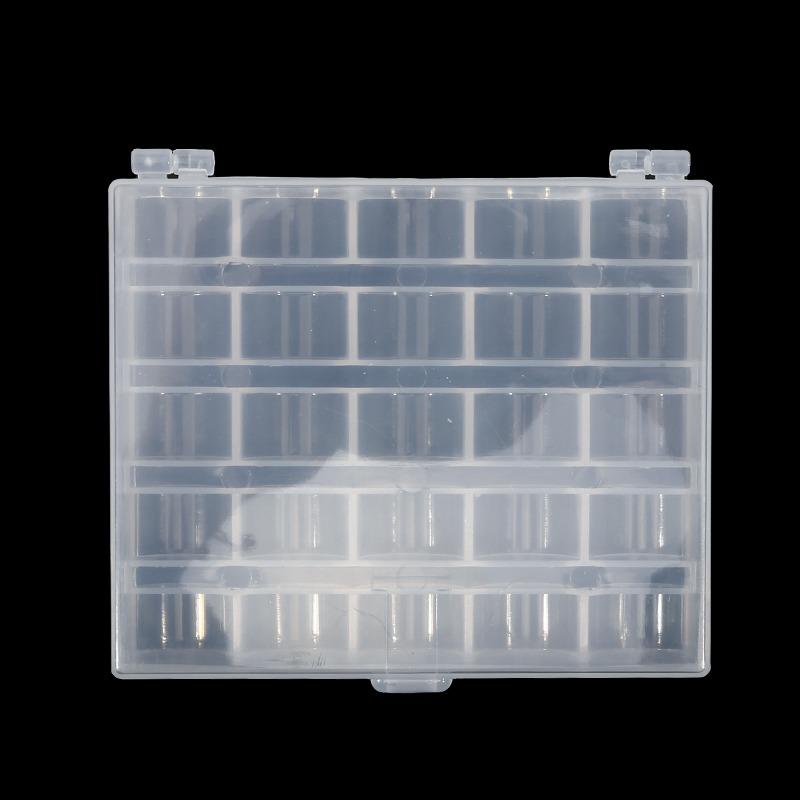 25PCS/Set Plastic Threads Bobbins Sewing Machine Spools with Storage Box for DIY Embroidery Accessories Household Sewing Tools