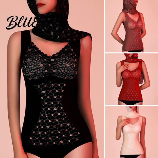 V-neck Padded Vest German Velvet Pads Seamless with Chest Women Bottoming Sleeveless Thick Thermal Base