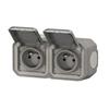 Prise étanche saillie - LEGRAND - Plexo - 2x2P+T - IP55 - Gris