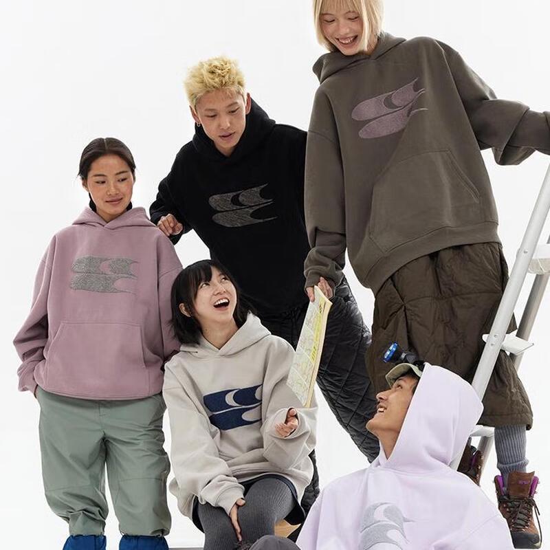 Crying Center Logo Embroidered Hooded Fleece Sweatshirt XL