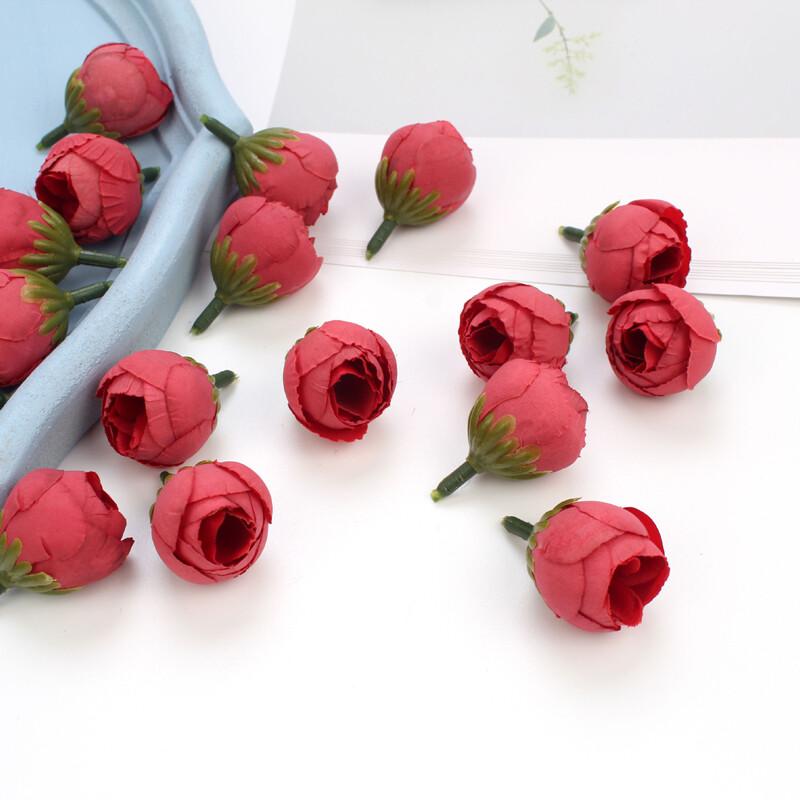 20Pcs Silk Rose Heads Artificial Flowers for Wedding Party Home Decor Diy Craft Wreath Making Fake Flower Gift Set