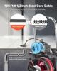 Drain Cleaner Machine 30m x 13mm, Auto Feed Sewer Snake Auger on Wheels - with 8 Cutters & Air-Activated Foot Switch for 50mm to 150mm Pipes