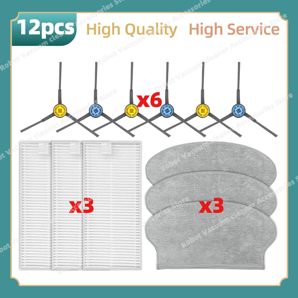 Kompatybilne dla Midea M6 / Eureka NER600 Części Główne Szczotki Boczne Filtr Hepa Ściereczka do Mopa Akcesoria Zamienne
