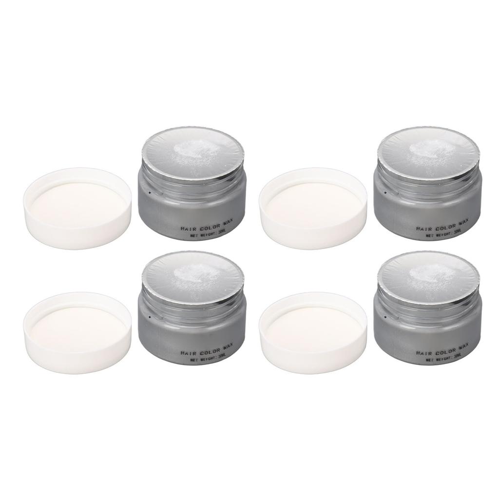 30ml X 4 Hair Coloring Wax Temporary Grey Easy Coloring Safe Ingredients Hairstyle Dye Wax for Men Women