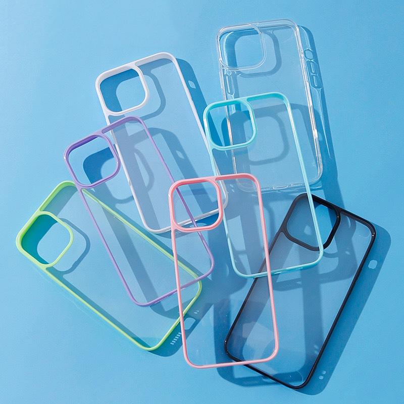The Grooved Phone Case Is Suitable for 16 Resin Cream Gel Special Transparent Shell Apple 15 Color Edge Two-in-one 8