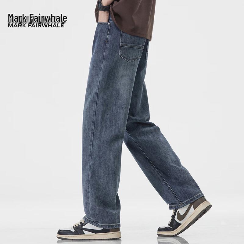 Mark Fairwhale Men's Vintage Straight-Leg Loose Jeans