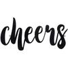 1buc Decor de perete Cheers Semn de urale Semn metalic pentru baie pentru casă, Autocolant de perete pentru sufragerie Siluetă de artă de fier Decor pentru casă