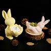 Egg Cup Mold White Eggshell Candle Holder Bunny Egg Tray Festive Easter Bunny Mold For Garden Decoration Party Supplies Home