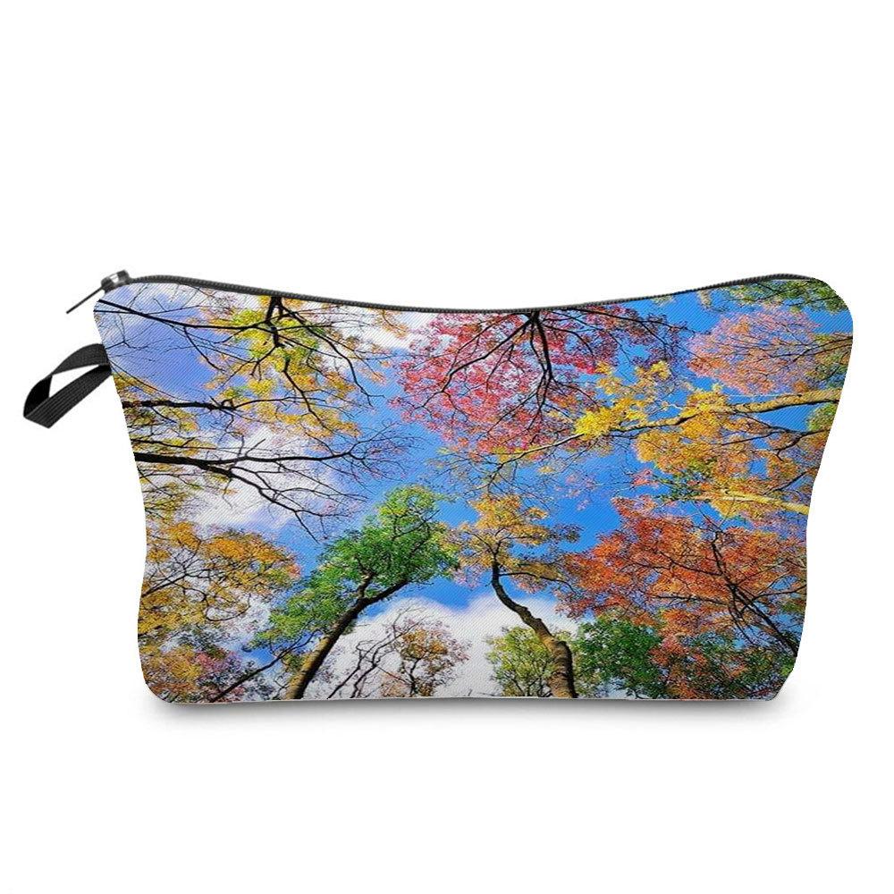 Damen Blumenmuster Kosmetiktasche Toilettenartikel Organizer Reiseaufbewahrungskoffer 6757