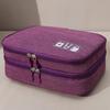 Bolsa de armazenamento de cabos Camada dupla Grande capacidade Gadget eletrônico portátil Organizador de viagem para casa