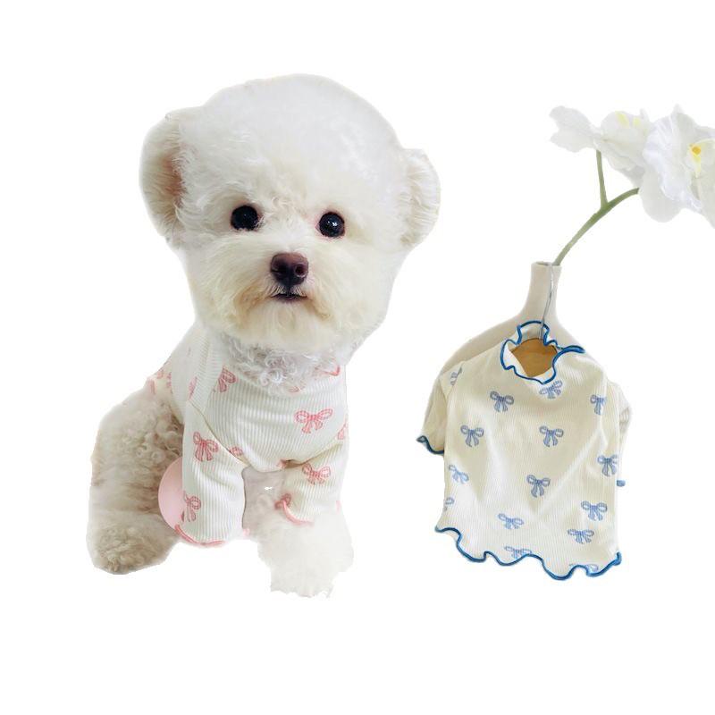 Spring, Summer and Autumn Printed New Bottom Cat Cute Small Dog Pet Puppy Home Vest