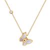 Fritillary Butterfly Minimalist Wind Furnace Real Gold Necklace Female Collarbone Chain