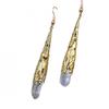 Dreamy Elf Queen Gemstone Quartz Earrings for Cosplay