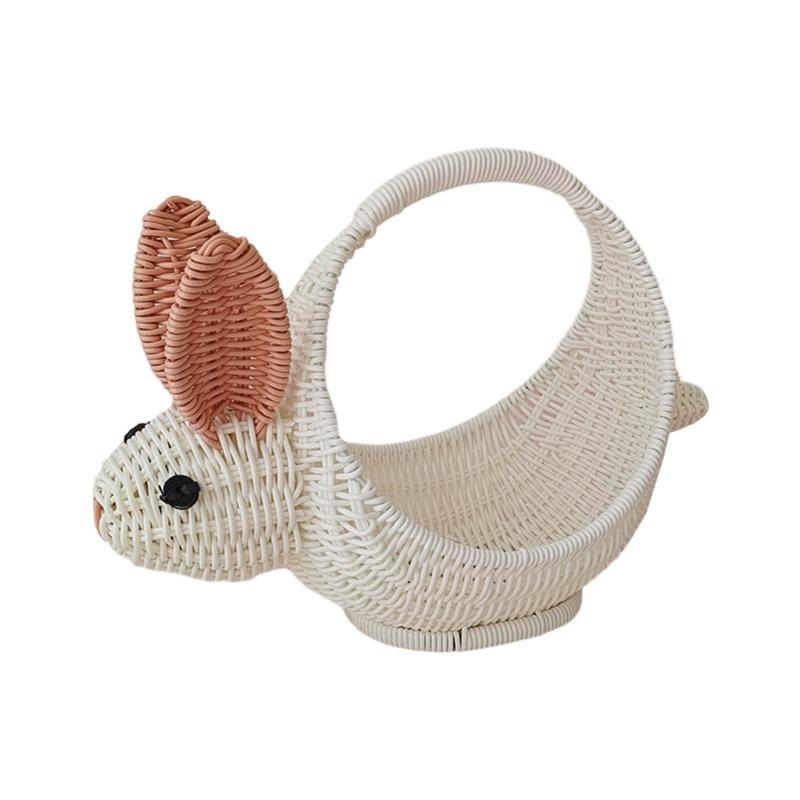 Plastic Fruit Basket Convenient Rabbit Shaped Basket Practical and Space Saving Storage Basket Candy Holder for Office 1 1390₽