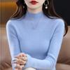 Pullover für Damen Frühling Herbst Langarm Damen Halber Stehkragen Langarmpullover