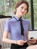 Women's Short Sleeve White Shirt: Korean Style, Slim-Fit, Fashionable Office Wear