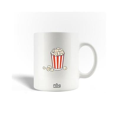 Mug - Popcorn - Ceramic - 30cl - White - Dishwasher Safe