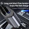 Efficient 120W Aluminum Car Chargers with Double  Type C Ports Heat Dissipation Chargers Emergency Charging Solution for Car