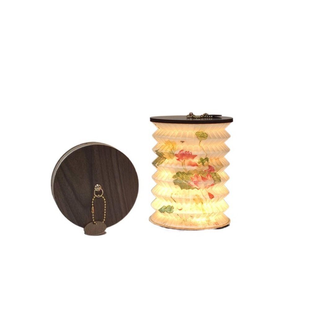 

Складной китайский бумажный фонарь, держатель для рук, подвесной декоративный цветочный светильник, портативный регулируемый бумажный ночник для весеннего фестиваля