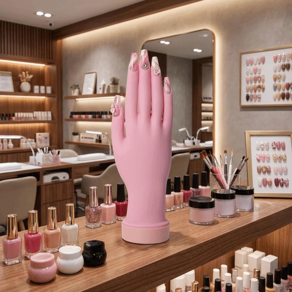 Soft Fake Hand Multi-joint Bendable Hand Model Durable Nail Practice Hand  Manicure Training