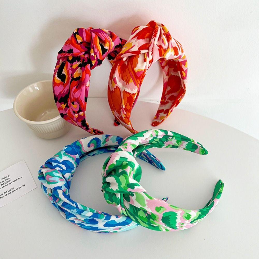 

Flower Headband Big Knot Adult Hair Accessories Koren-Style Hairband Girls синій