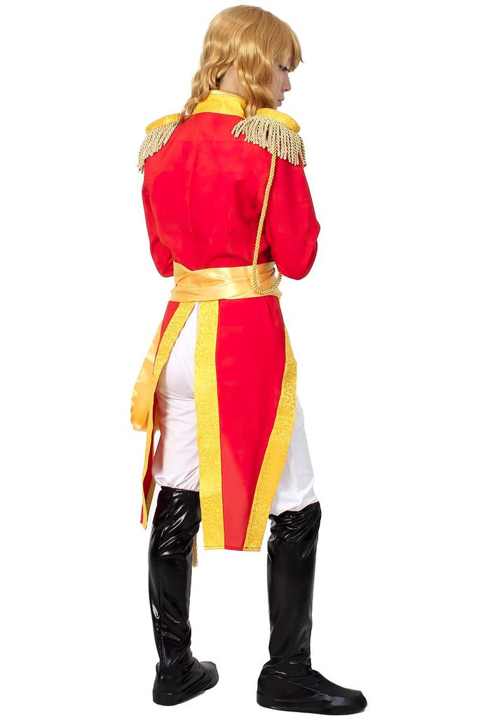[NOOLOR] The Rose of Versailles Oscar Military Uniform, Captain of the Imperial Guard Cosplay Costume (Size M, Red)