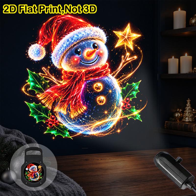 Usb Christmas Projector Light 12 Patterns Xmas Projection Lamp Flexible Gooseneck For Home Party Bedroom Decor Ambience Lighting