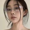 Vintage Cat Eye  Alloy Blue Light Glasses Frame Women INS Eyeglasses Korean Decorative Computer Clear Glasses Fashion Eyewear