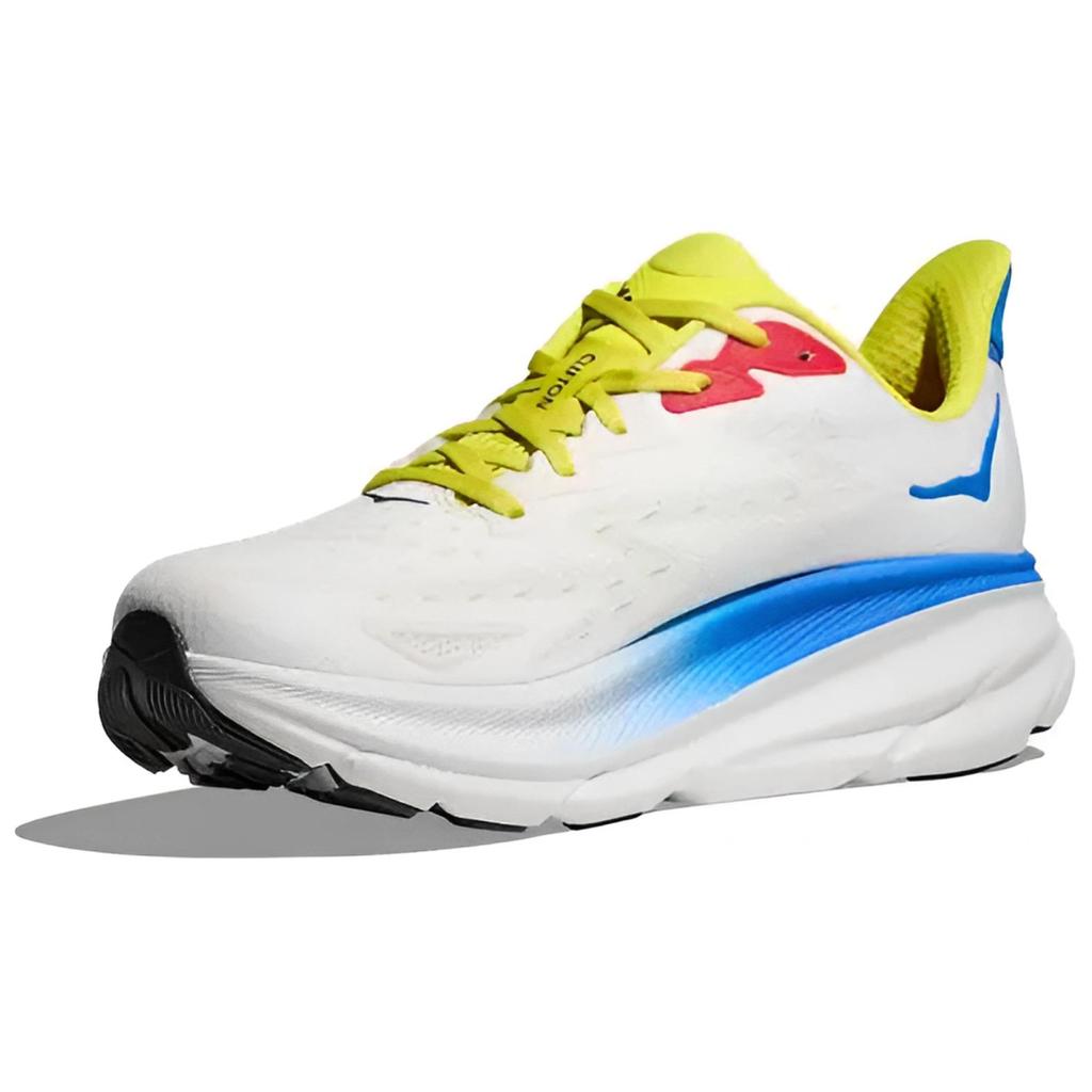 HOKA Clifton 9 Blanc De Blanc Virtual Blue Men Sneakers White 1127895-BVR