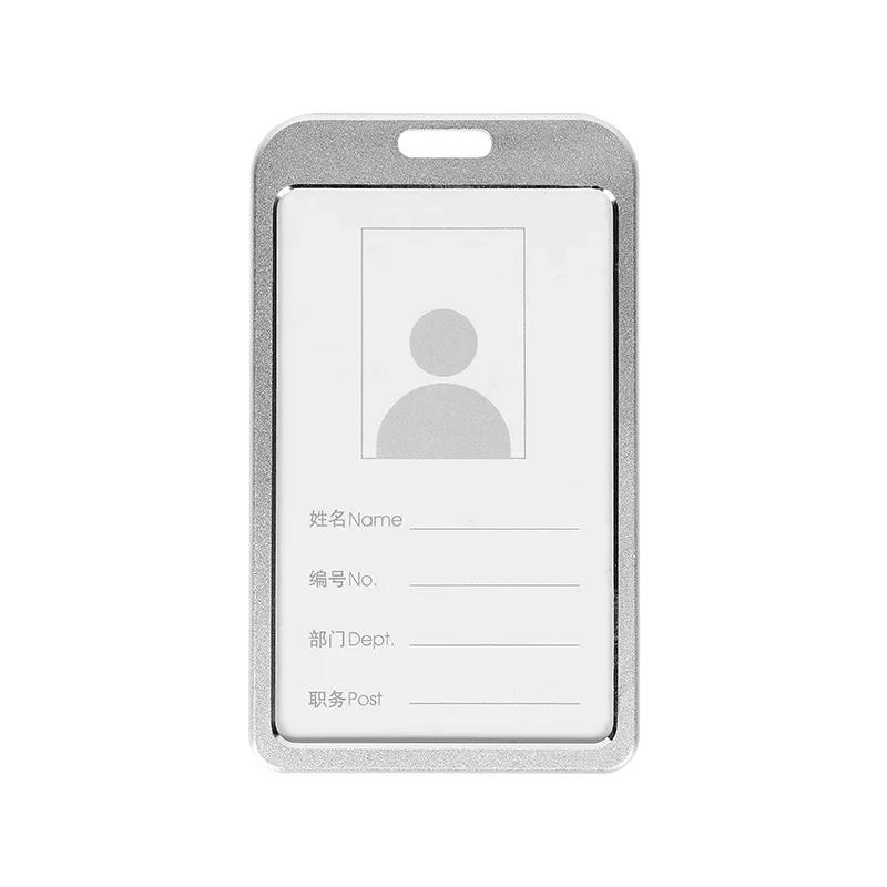 Credit ID Card Badge Bags Bank Business Work Card Holder with ABS Retractable Badge Reel Aluminum Alloy Credit Card Cover Case