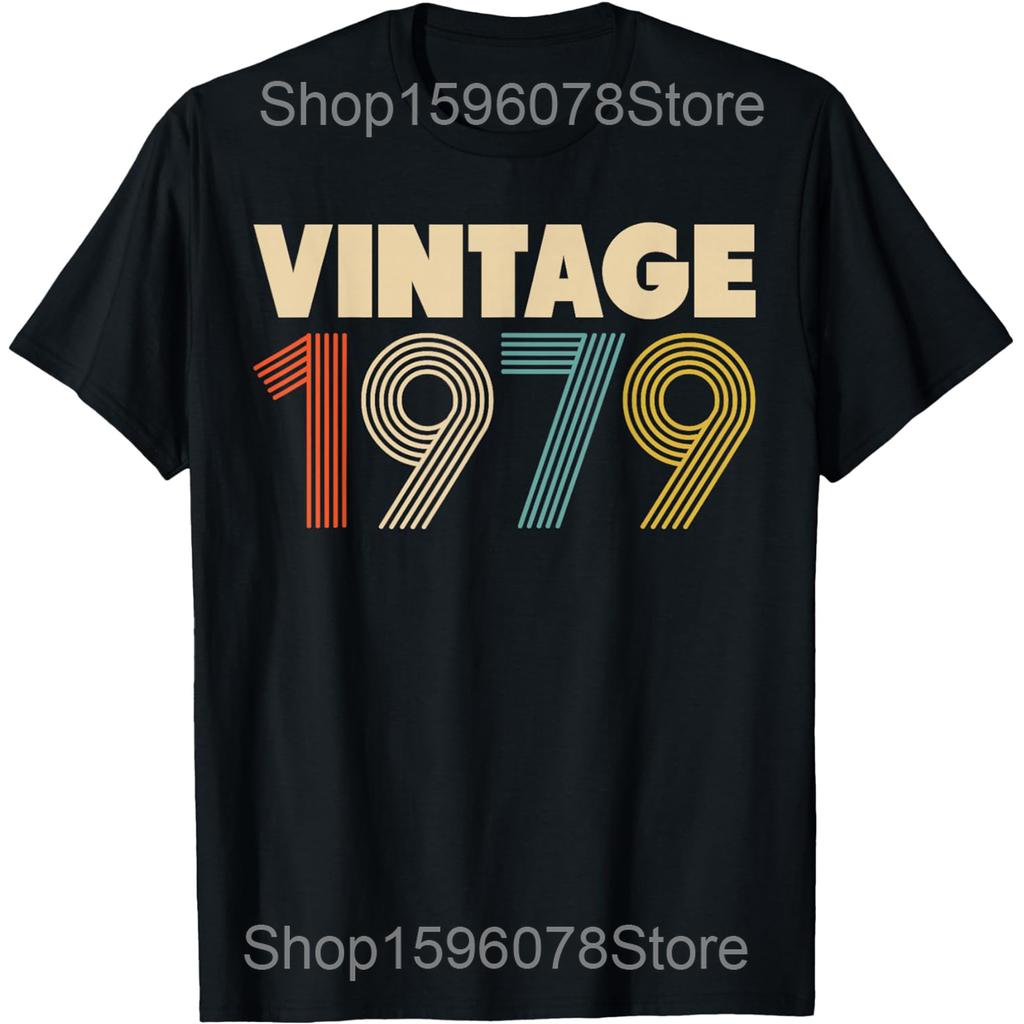 Vintage 1979 Limited Edition Cassette Tape 47th Birthday T Shirts Men Cotton Streetwear Tee Short Sleeve Unisex Loose Clothing