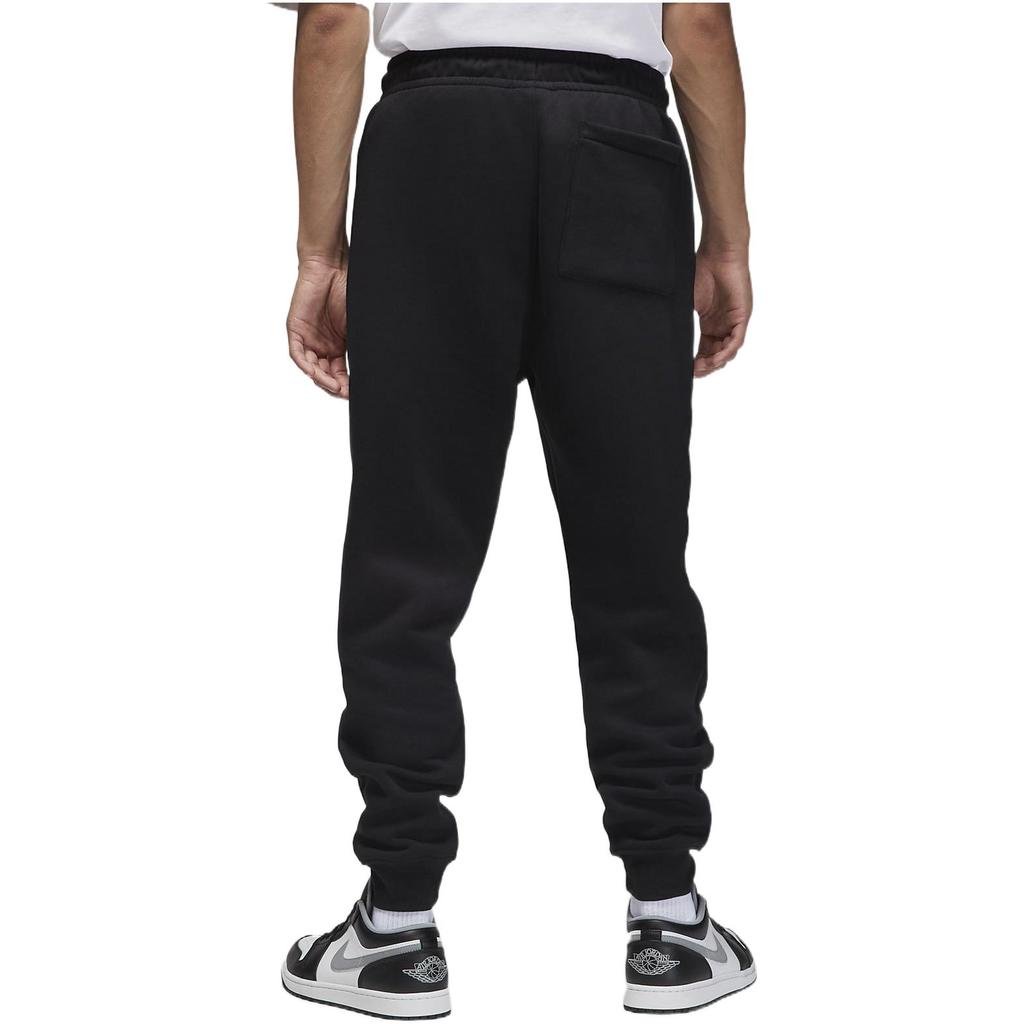Jordan Logo Print Drawstring Elastic Waist Mid-Rise Joggers Men Bottoms Black DQ7341-010