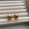 Metal Bag, Earrings, Threaded High-end Personality, Unique, Cool and Simple Earrings.