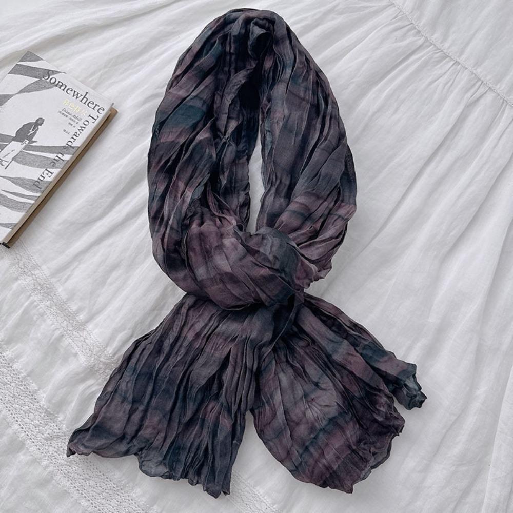 Folded Warm Scarf Cotton Neckerchief New Silk Scarf  Autumn Winter