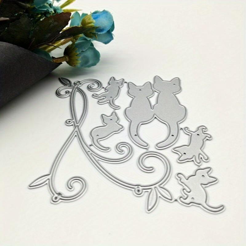

1 шт. Кошки Металлические режущие штампы Трафарет DIY Скрапбукинг Альбом Бумажная карточка Шаблон Форма