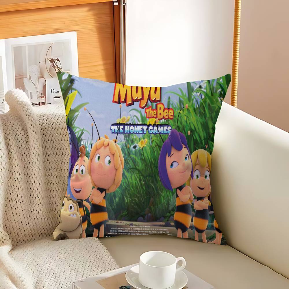 Bee M-Maya Pillow Gift Home Office Decoration Bedroom Sofa Car Cushion Cover Case 45X45