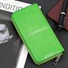 [Revetta] Stingray Leather Long Wallet with Round Zipper, Available In 9 Colors: Stingray, Galuchat, Light Green, and Yellow-Green, Genuine Leather,