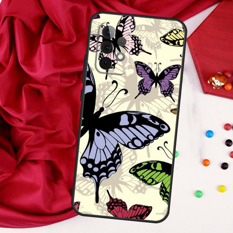 Luksusowy Niebieski Motyl Motyle Dla Samsung Galaxy A15 A55 A53 A33 A35 A22 A32 A52 A54 A34 A14 A56 A36 A26 A16 A05 A06 Etui