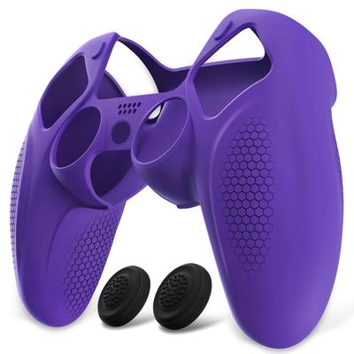 PlayVital Ninja Edition Silicone Cover Skin for PS5 Soft Protective Cover for Fits Charging Station with Protective Cover Attached Controller, PS5,