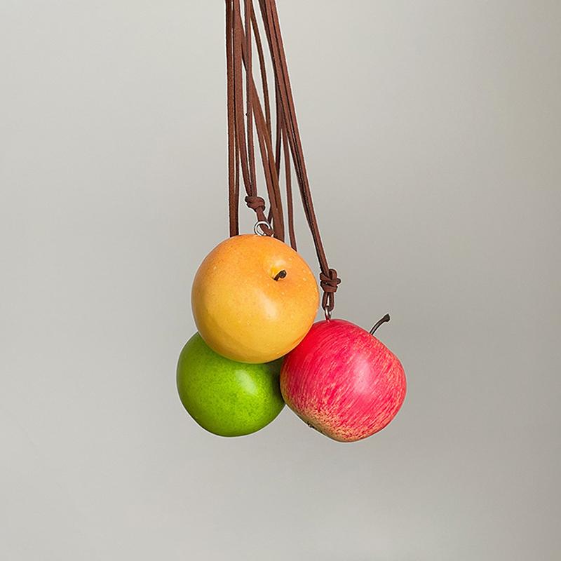 Funny  Bag Accessories Trend Fruits Pendant Necklace For Women Girls Y2K Cute Party Necklace Aesthetic Jewelry
