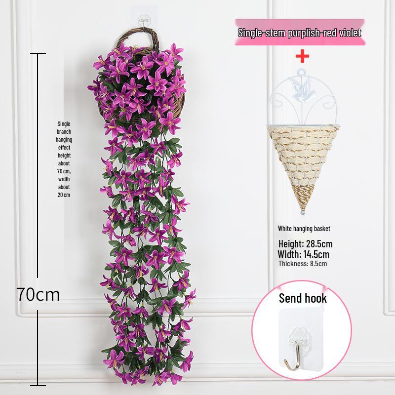 Artificial Rose Vine Wall Hanging for Living Room Decoration